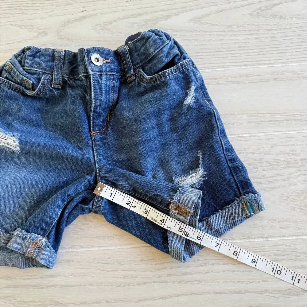 The Children’s Place Denim Midi Jean Shorts Size 8 Girls Blue